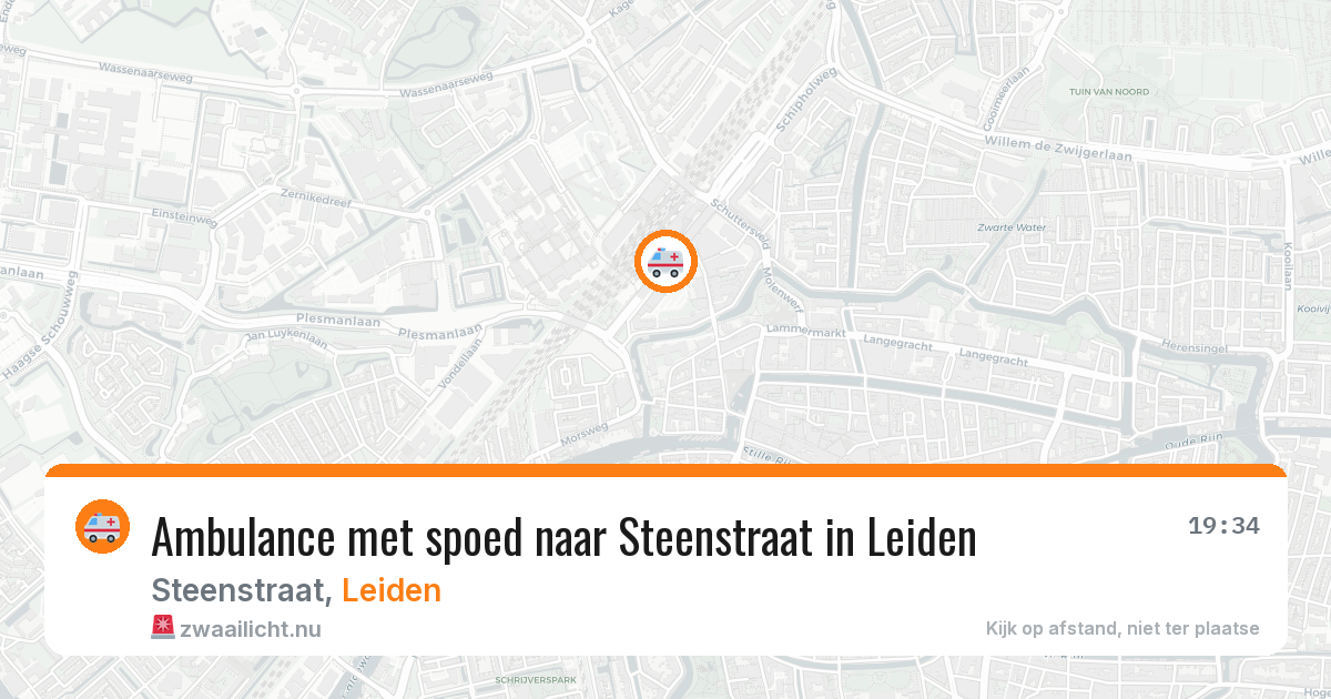 Ambulance met spoed naar Steenstraat in Leiden — 20 jul 2026