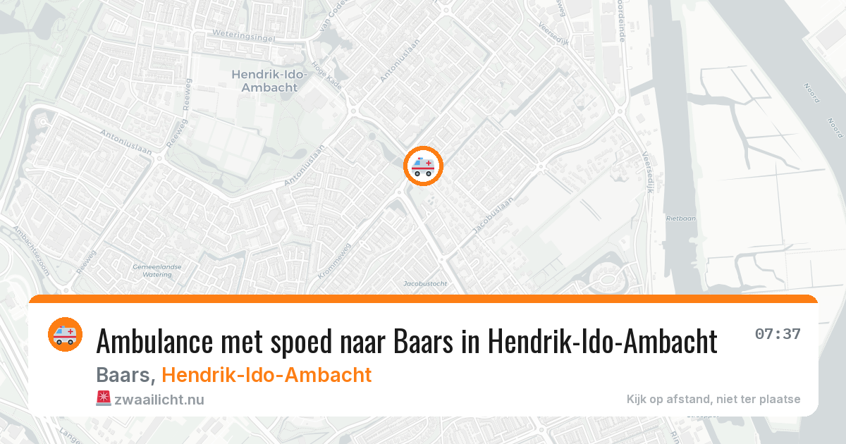 Ambulance met spoed naar Baars in Hendrik-Ido-Ambacht — 13 jul 2026