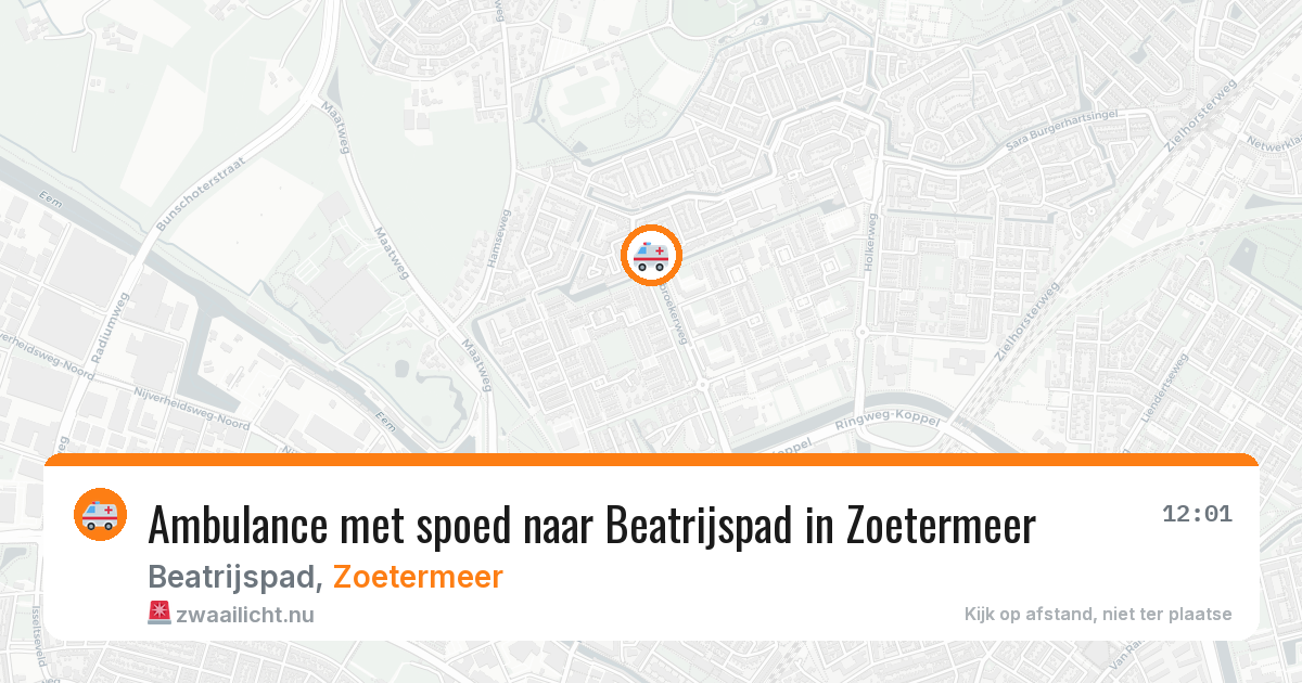 Ambulance met spoed naar Beatrijspad in Zoetermeer — 23 jan 2026