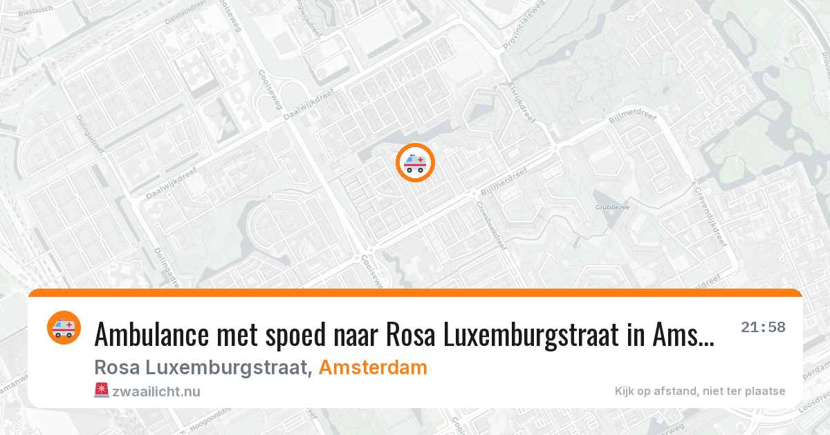 Ambulance met spoed naar Rosa Luxemburgstraat in Amsterdam — 23 jul 2026