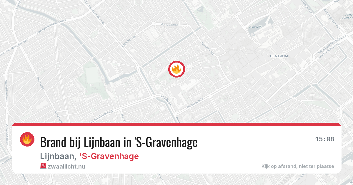Brand bij Lijnbaan in 'S-Gravenhage — 25 mrt 2026