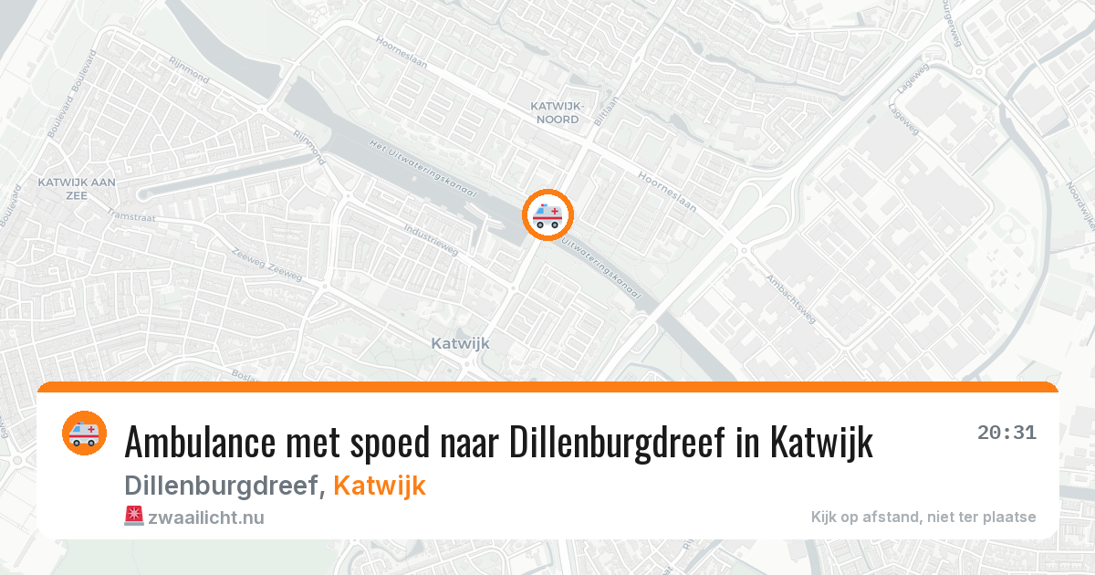 Ambulance met spoed naar Dillenburgdreef in Katwijk — 19 jan 2026