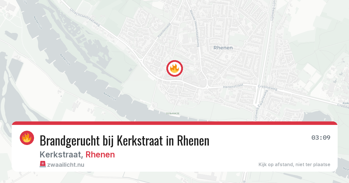 Brandgerucht bij Kerkstraat in Rhenen — 19 mei 2026