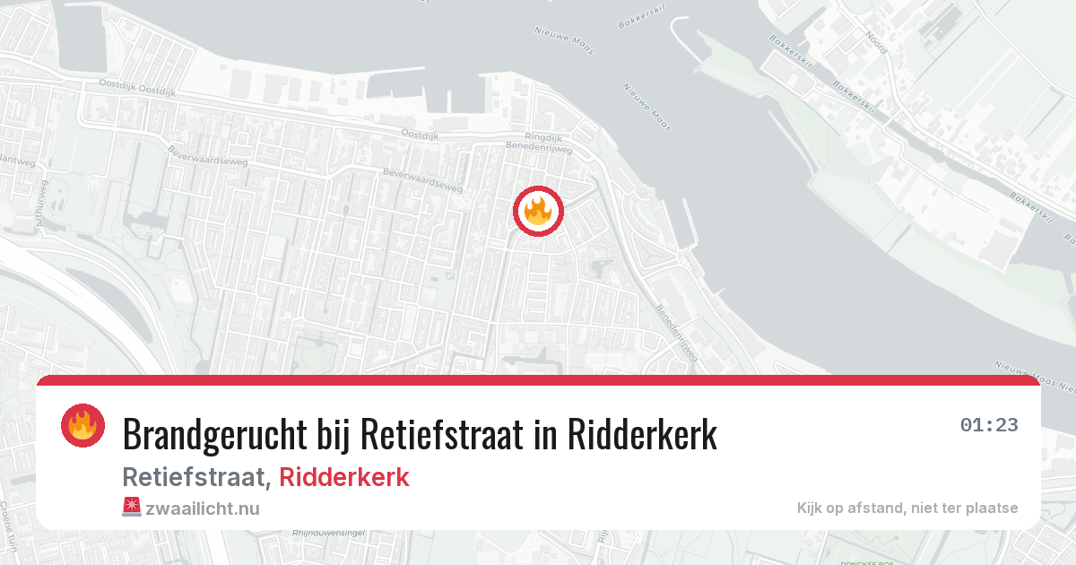 Brandgerucht bij Retiefstraat in Ridderkerk — 3 jun 2026
