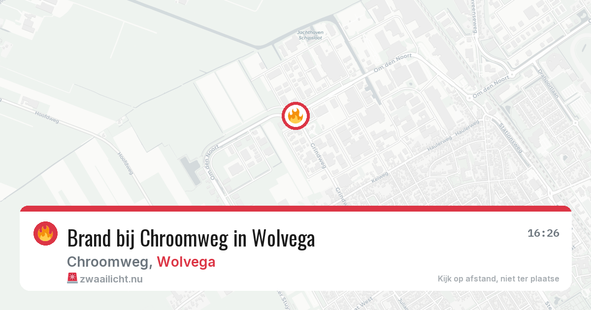 Brand bij Chroomweg in Wolvega — 20 jul 2026