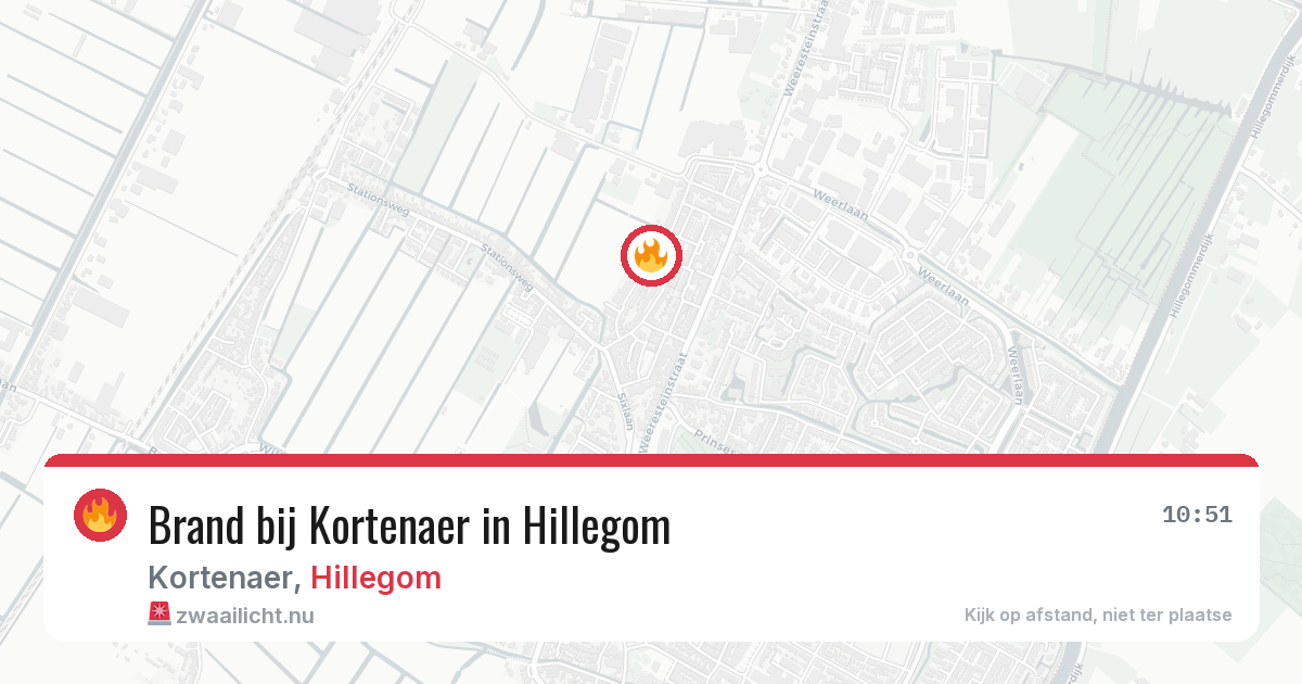 Brand bij Kortenaer in Hillegom — 20 feb 2026
