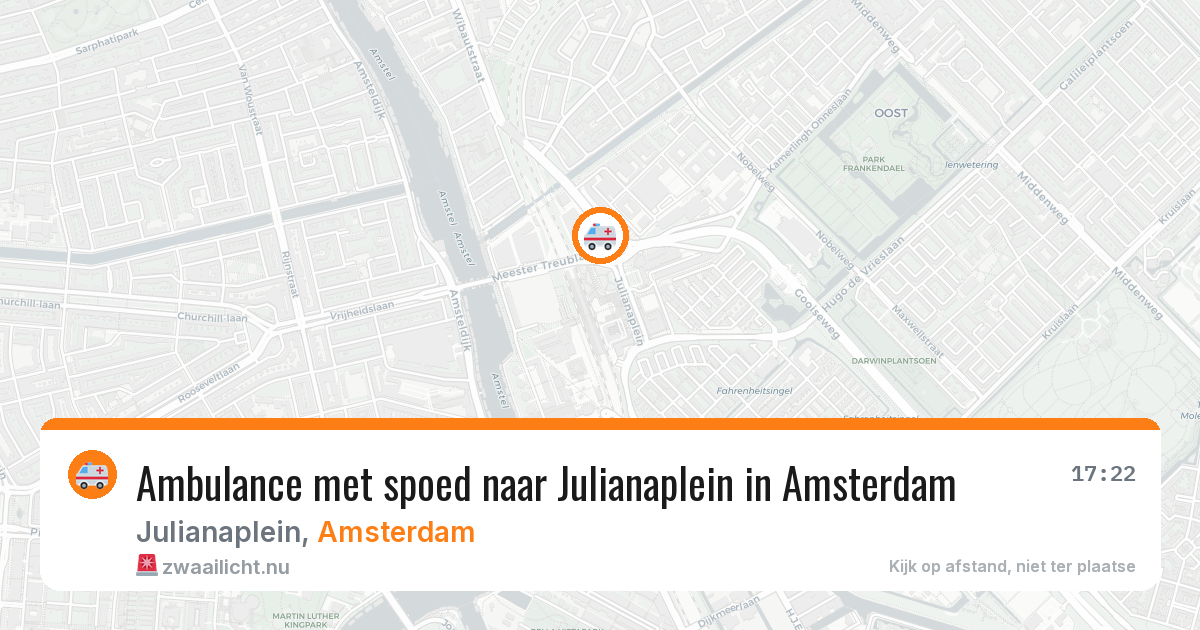 Ambulance met spoed naar Julianaplein in Amsterdam — 19 jul 2026