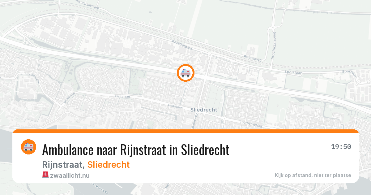 Ambulance naar Rijnstraat in Sliedrecht — 21 jul 2026
