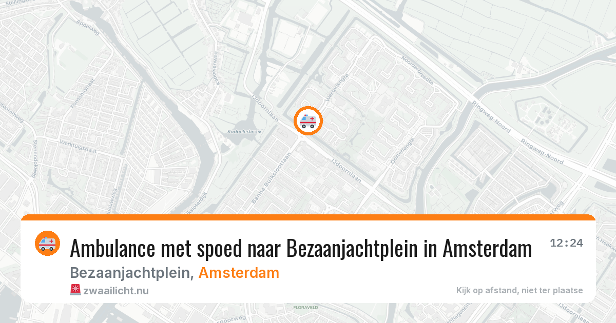 Ambulance met spoed naar Bezaanjachtplein in Amsterdam — 25 jul 2026