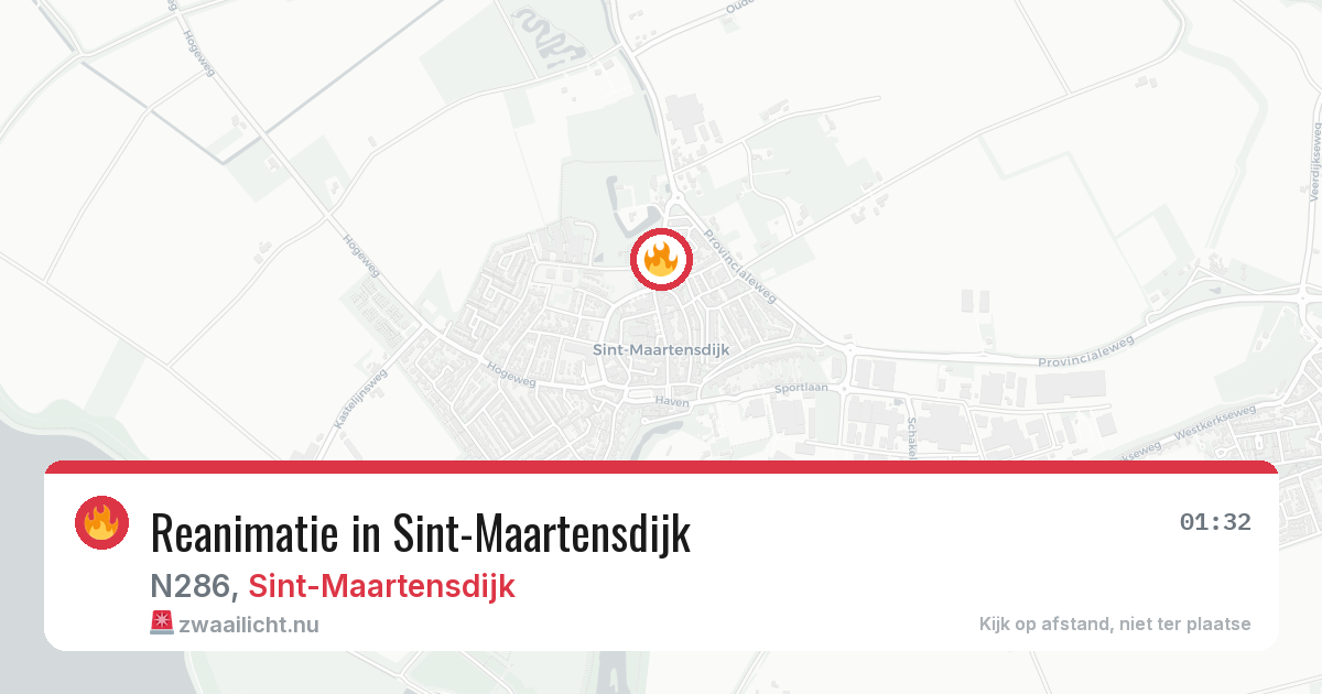 Reanimatie in Sint-Maartensdijk — 9 feb 2026