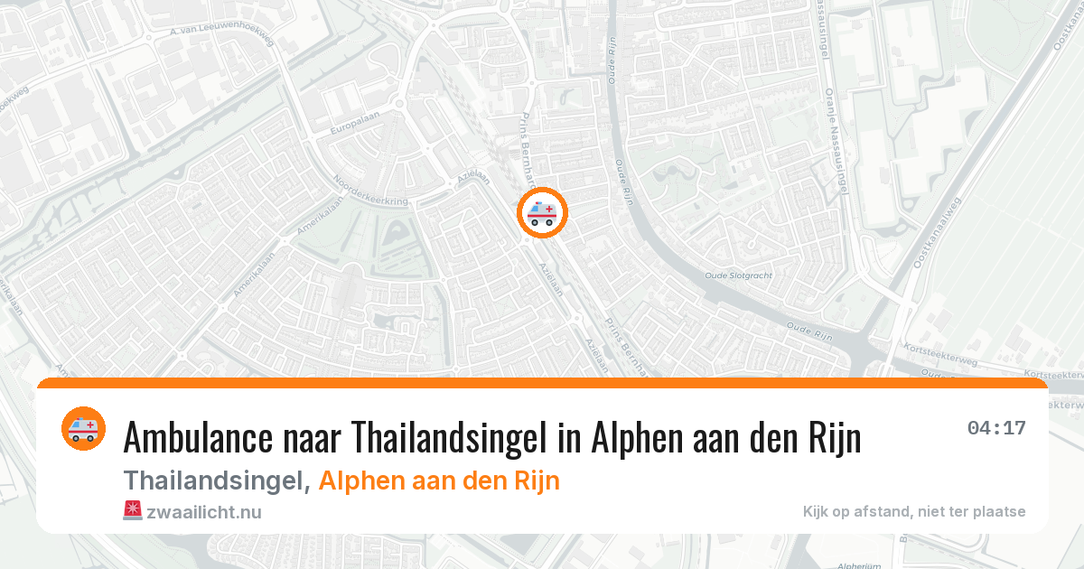 Ambulance naar Thailandsingel in Alphen aan den Rijn — 17 jul 2026