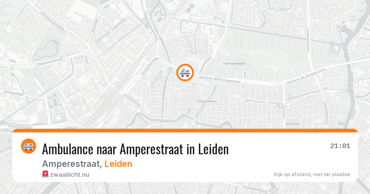 Ambulance naar Amperestraat in Leiden — 14 jul 2026