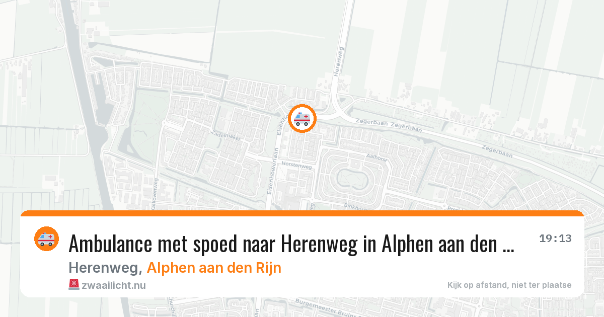 Ambulance met spoed naar Herenweg in Alphen aan den Rijn — 16 jan 2026