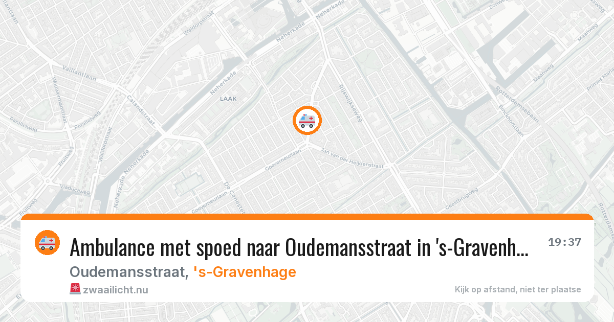Ambulance met spoed naar Oudemansstraat in 's-Gravenhage — 1 apr 2026