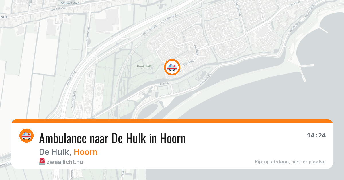 Ambulance naar De Hulk in Hoorn — 12 apr 2026