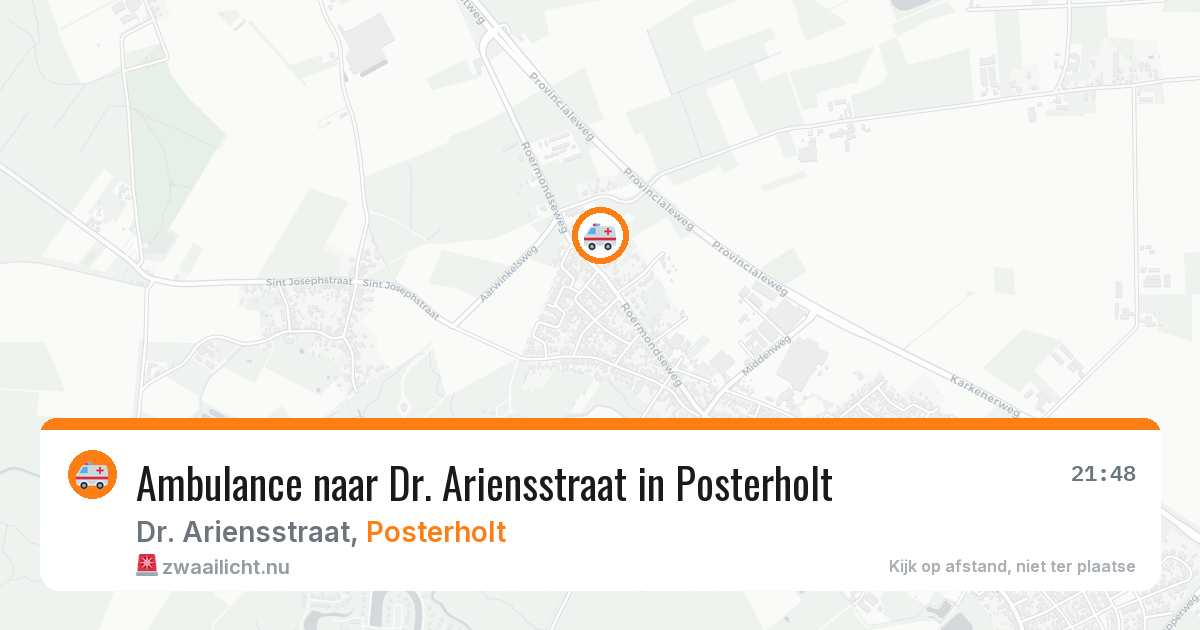 Ambulance naar Dr. Ariensstraat in Posterholt — 22 mei 2026