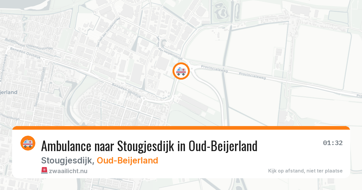 Ambulance naar Stougjesdijk in Oud-Beijerland — 25 jul 2026
