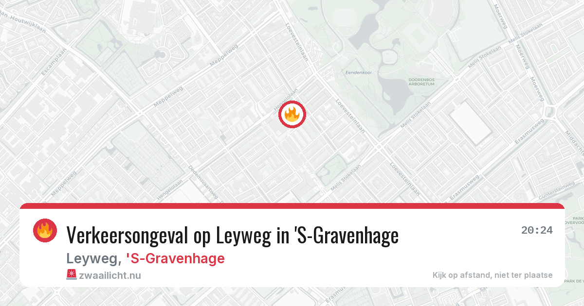 Verkeersongeval op Leyweg in 'S-Gravenhage — 10 jul 2026