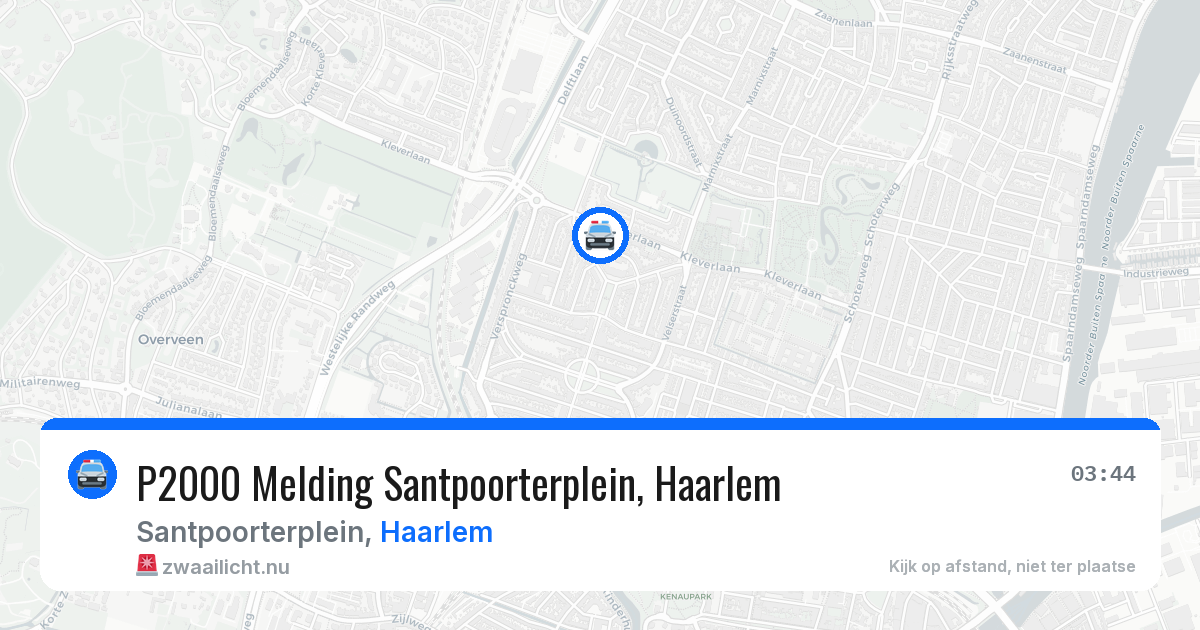 P2000 Melding Santpoorterplein, Haarlem — 22 apr 2026