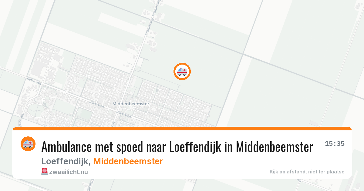 Ambulance met spoed naar Loeffendijk in Middenbeemster — 22 jul 2026