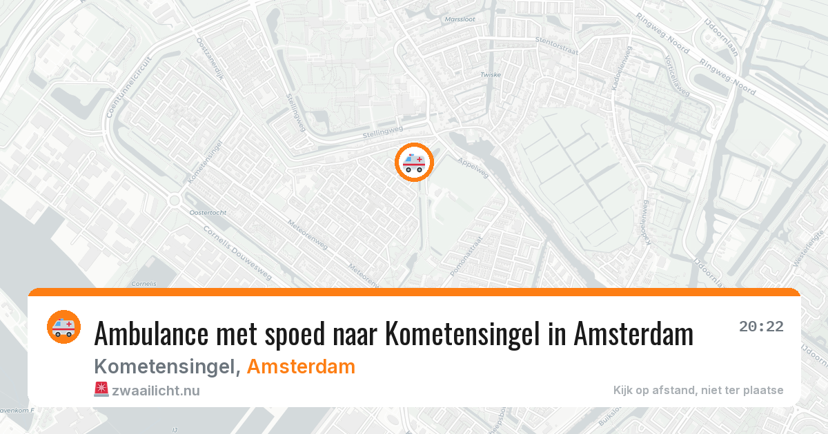 Ambulance met spoed naar Kometensingel in Amsterdam — 2 jun 2026