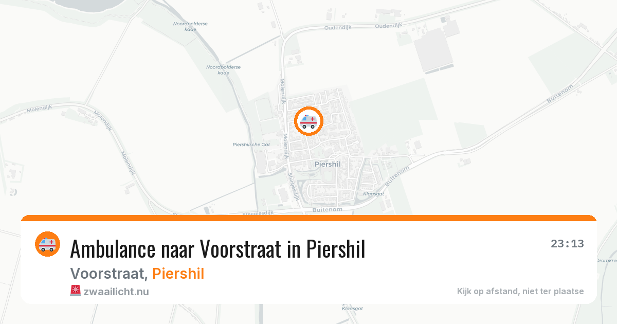 Ambulance naar Voorstraat in Piershil — 26 apr 2026