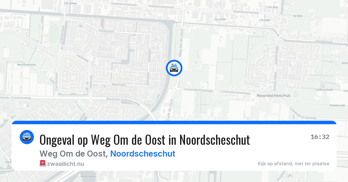 Ongeval op Weg Om de Oost in Noordscheschut — 24 mrt 2026