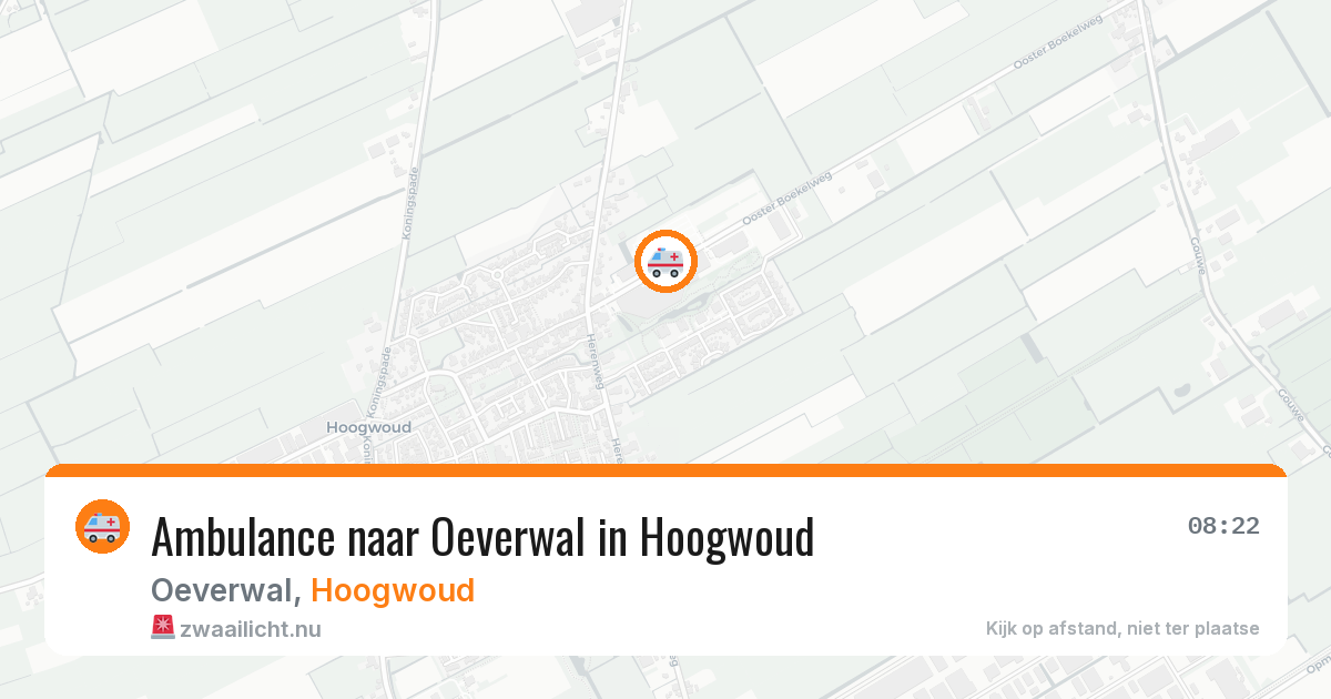 Ambulance naar Oeverwal in Hoogwoud — 28 apr 2026