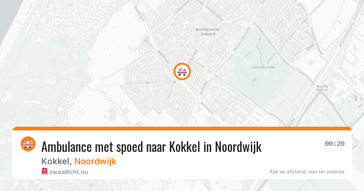 Ambulance met spoed naar Kokkel in Noordwijk — 23 jul 2026
