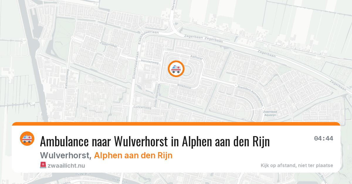 Ambulance naar Wulverhorst in Alphen aan den Rijn — 20 mrt 2026