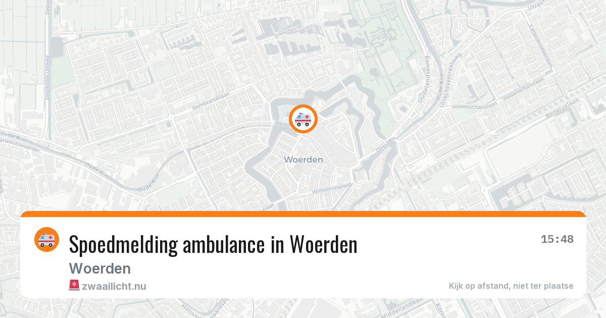 Spoedmelding ambulance in Woerden — 30 mrt 2026