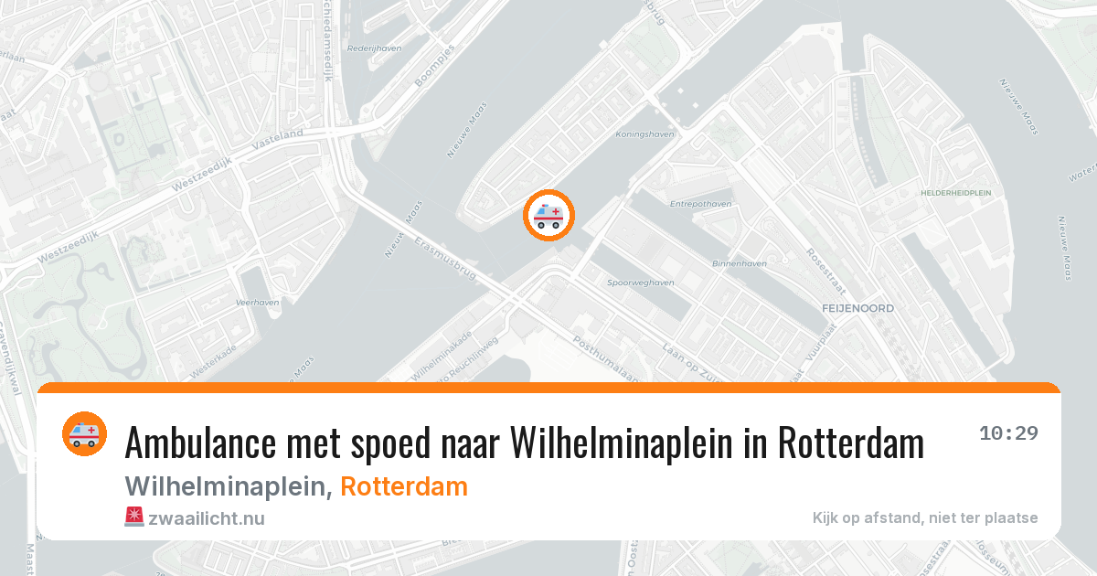Ambulance met spoed naar Wilhelminaplein in Rotterdam — 22 mei 2026