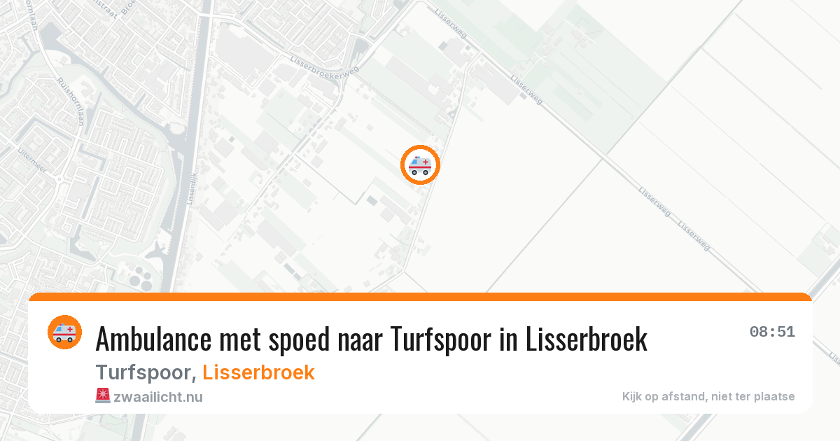 Ambulance met spoed naar Turfspoor in Lisserbroek — 23 jul 2026