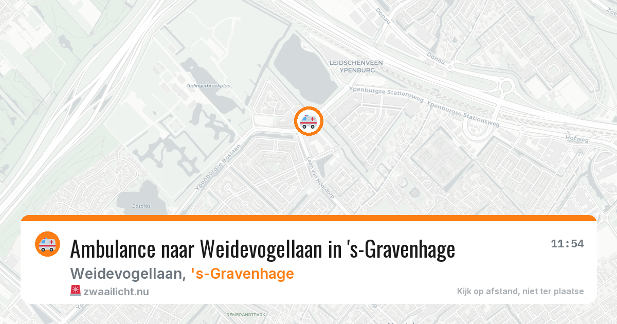 Ambulance naar Weidevogellaan in 's-Gravenhage — 10 jul 2026