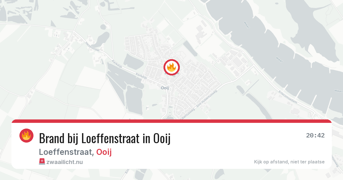 Brand bij Loeffenstraat in Ooij — 15 jul 2026