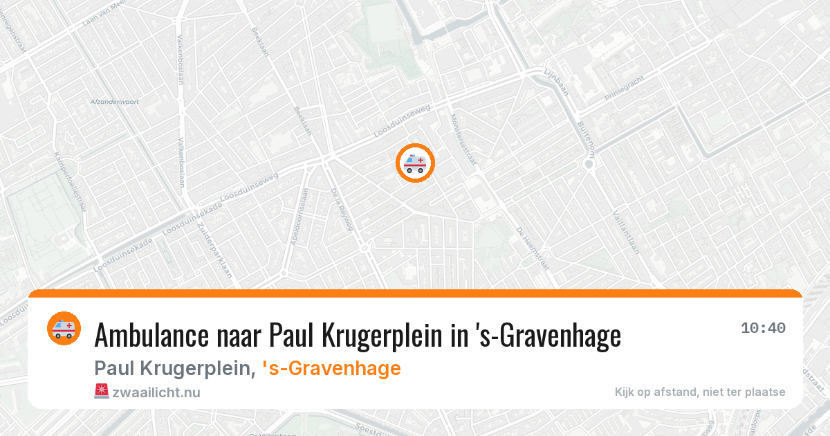 Ambulance naar Paul Krugerplein in 's-Gravenhage — 2 jun 2026
