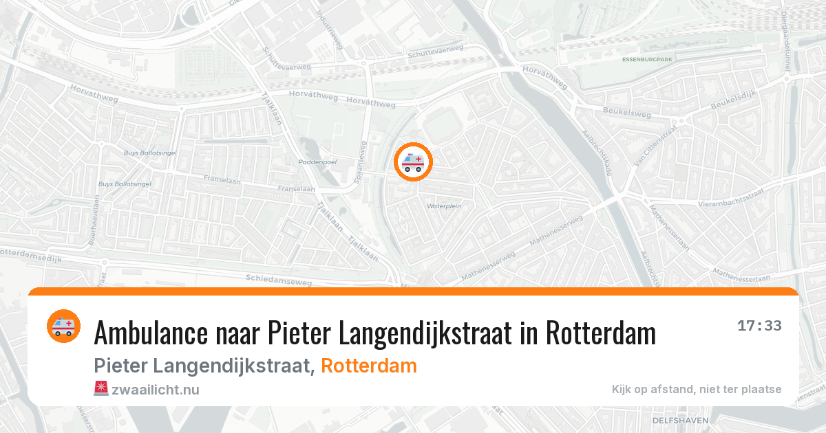 Ambulance naar Pieter Langendijkstraat in Rotterdam — 20 mei 2026