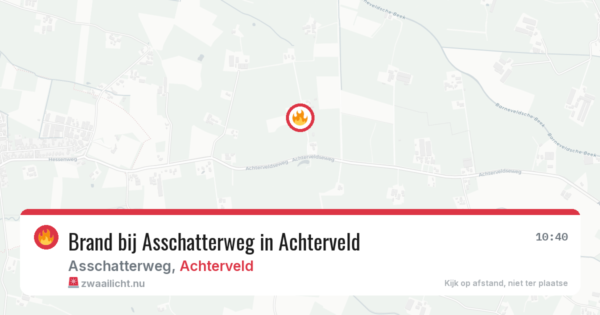 Brand bij Asschatterweg in Achterveld — 21 mei 2026