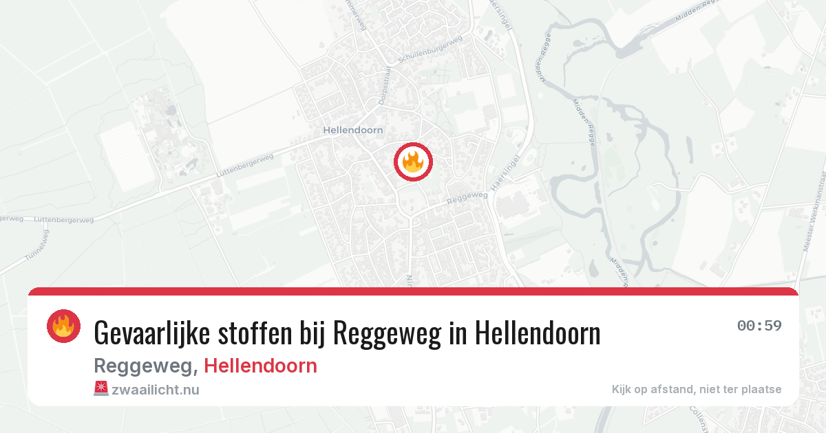 Gevaarlijke stoffen bij Reggeweg in Hellendoorn — 13 jul 2026