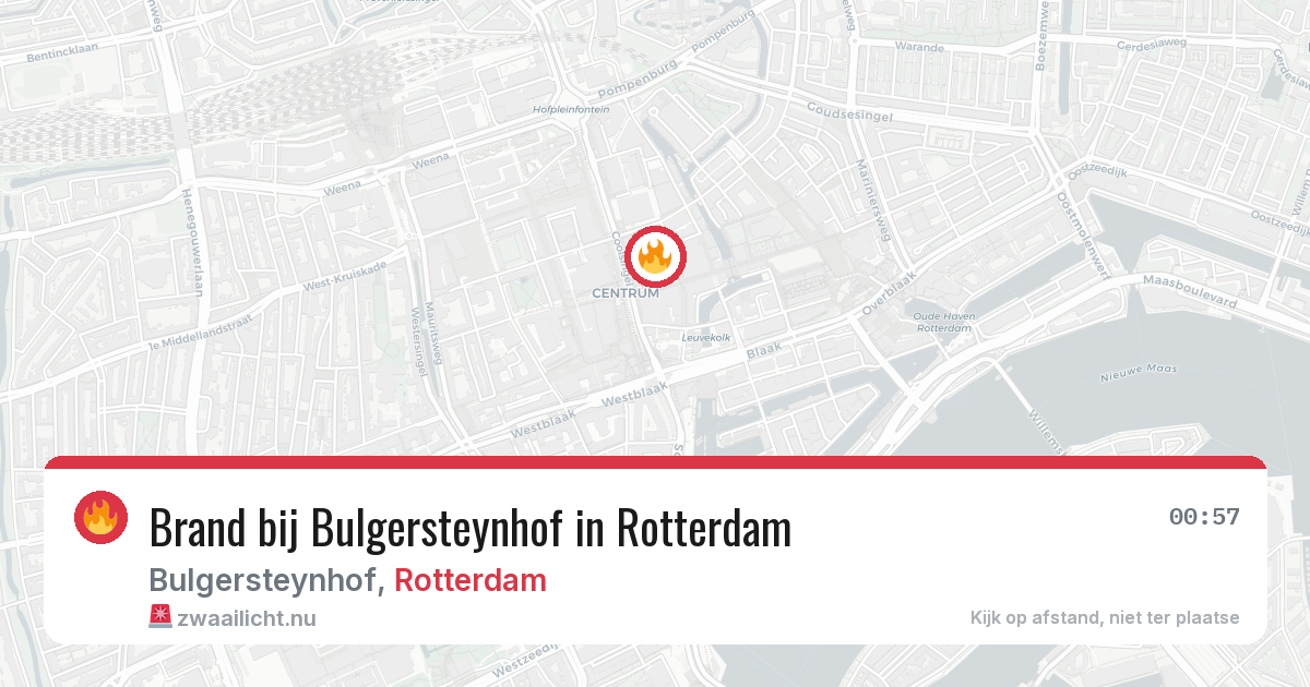 Brand bij Bulgersteynhof in Rotterdam — 28 mrt 2026