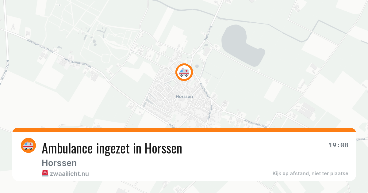 Ambulance ingezet in Horssen — 20 jul 2026