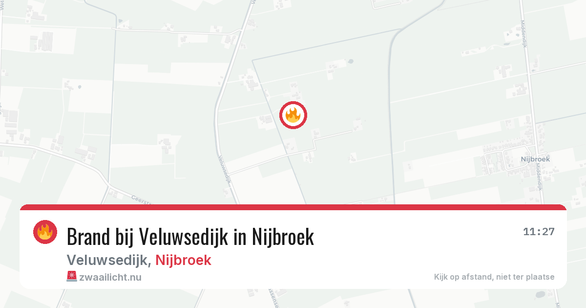 Brand bij Veluwsedijk in Nijbroek — 3 jun 2026