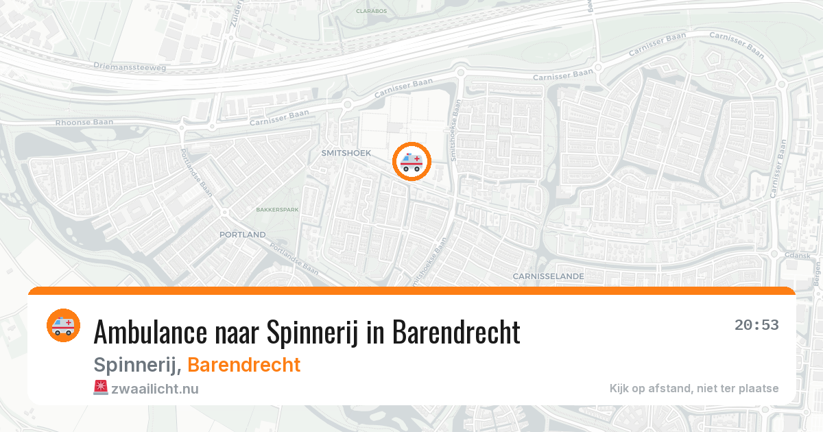 Ambulance naar Spinnerij in Barendrecht — 3 jun 2026