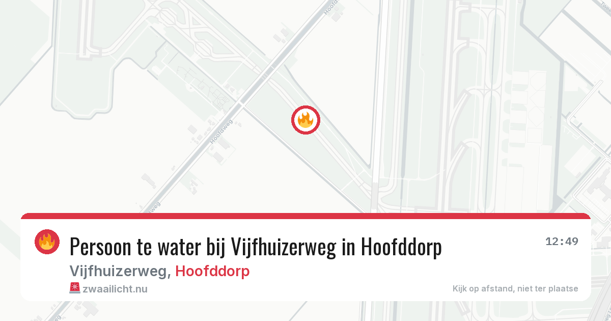 Persoon te water bij Vijfhuizerweg in Hoofddorp — 9 jun 2026