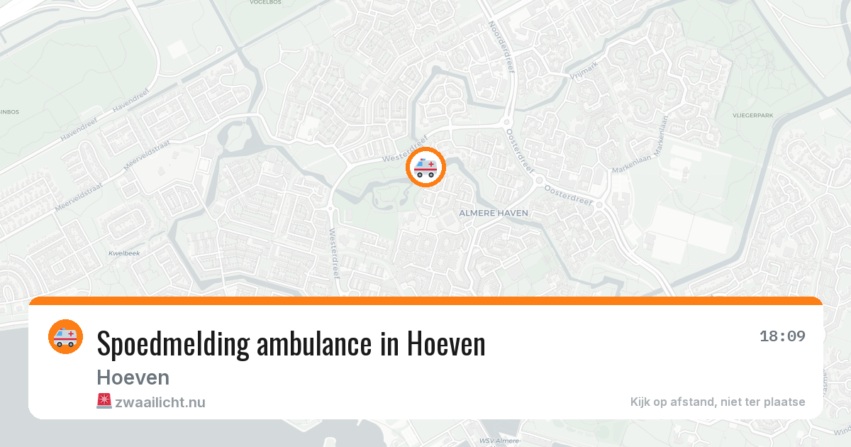 Spoedmelding ambulance in Hoeven — 19 jul 2026