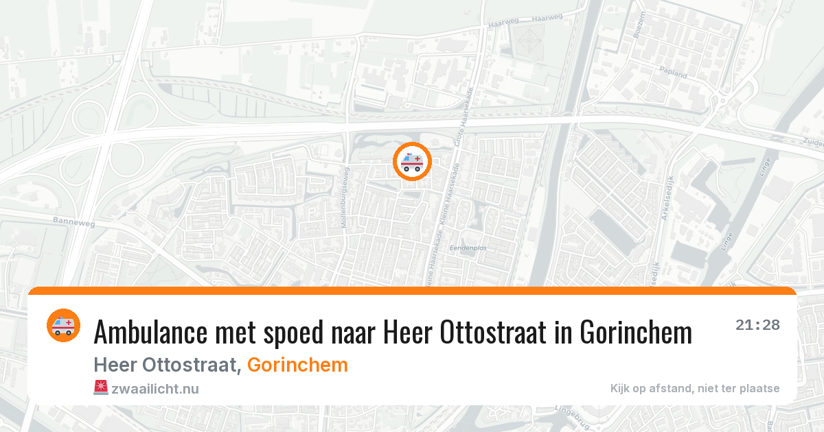 Ambulance met spoed naar Heer Ottostraat in Gorinchem — 19 jul 2026