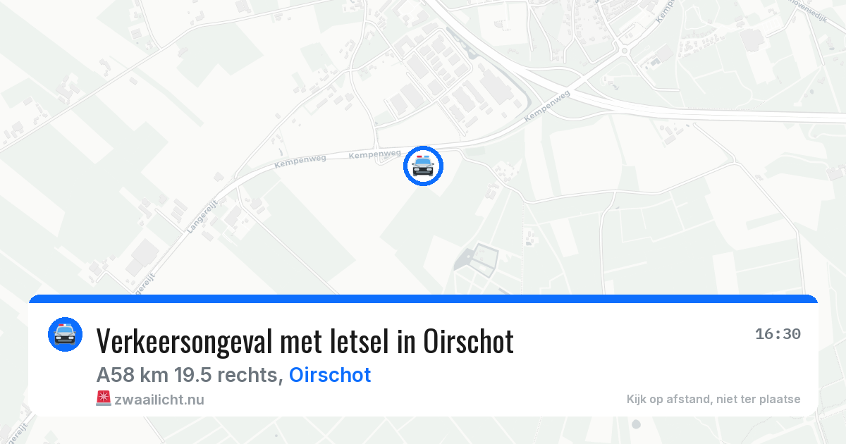Verkeersongeval met letsel in Oirschot — 14 jul 2026