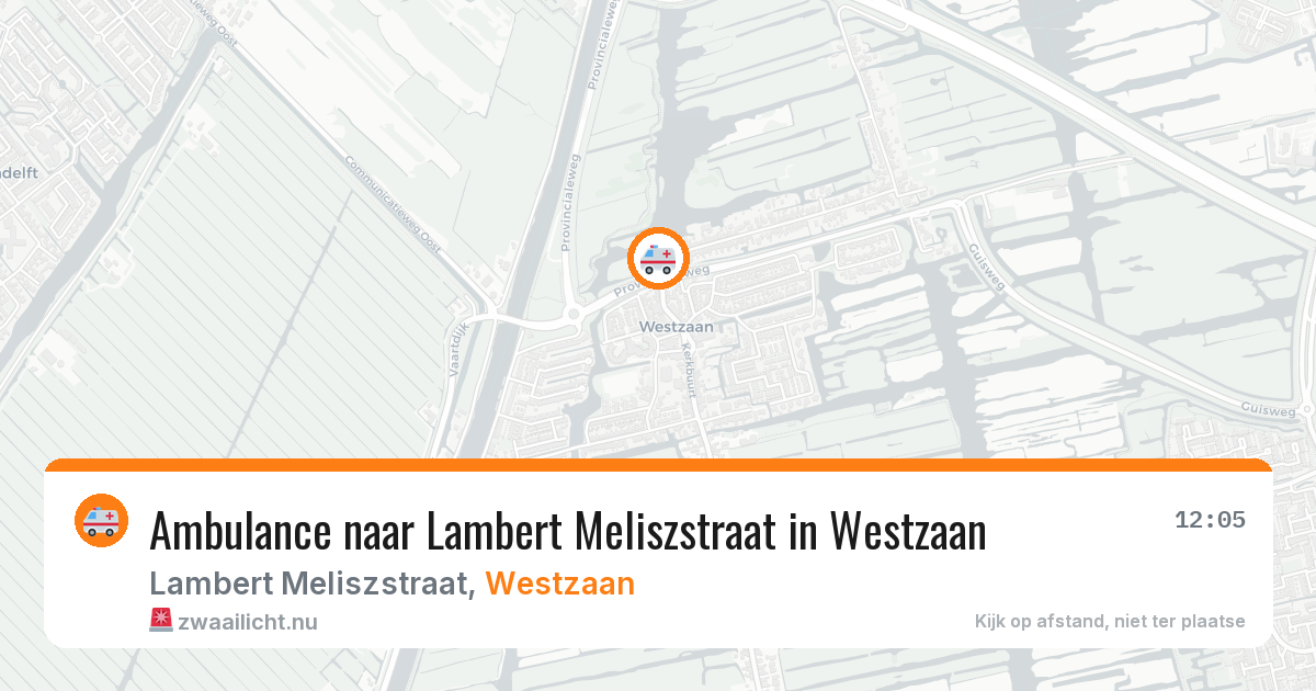 Ambulance naar Lambert Meliszstraat in Westzaan — 22 jul 2026