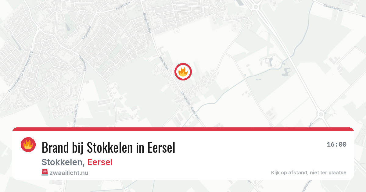 Brand bij Stokkelen in Eersel — 19 jul 2026