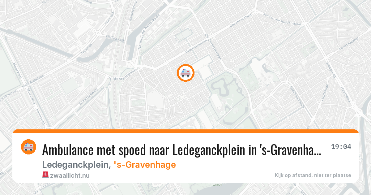 Ambulance met spoed naar Ledeganckplein in 's-Gravenhage — 18 mrt 2026